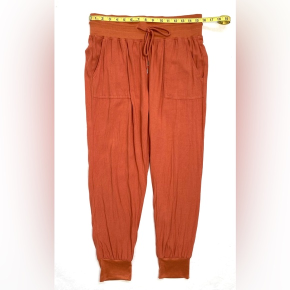 Rewash Women’s Orange/Rust Athletic Jogger Pants Drawstring Waist Pockets Size L - Picture 9 of 11